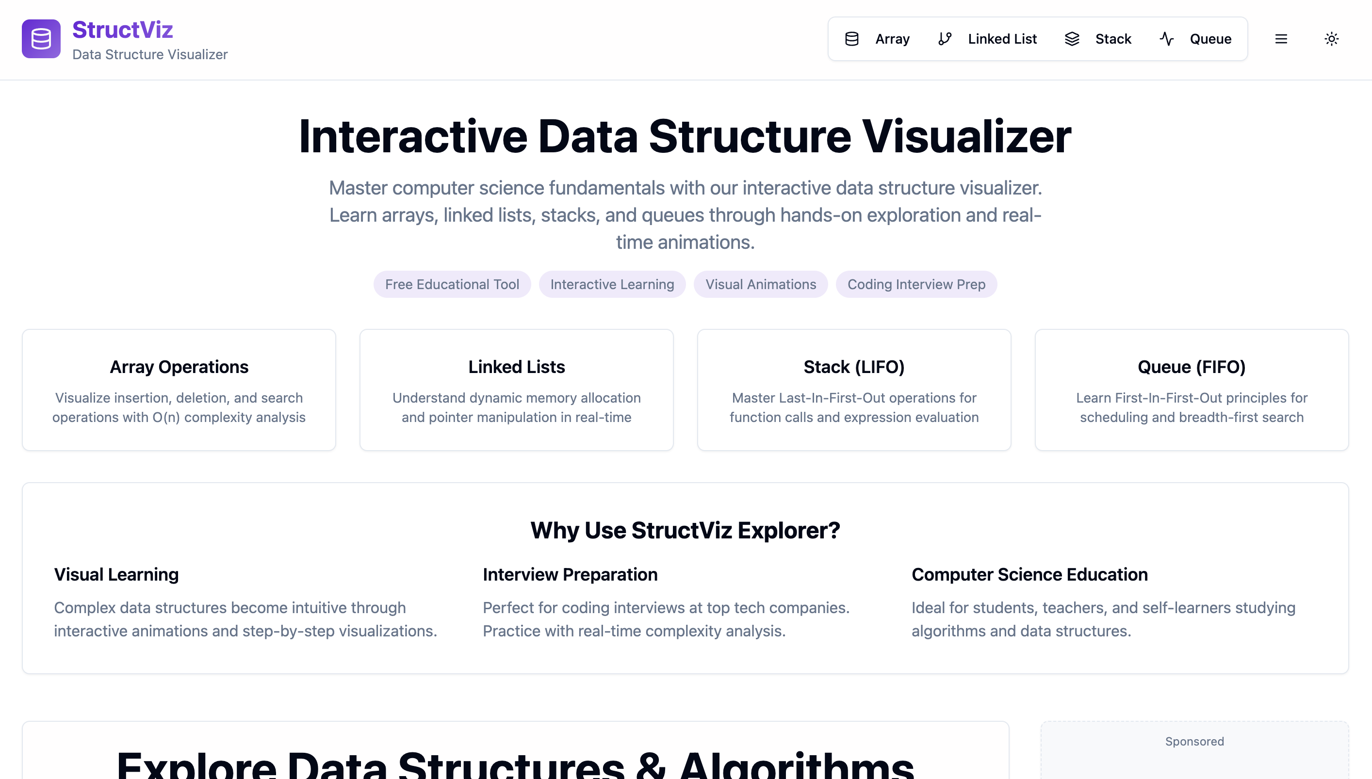 StructViz Explorer - Interactive Data Structure Visualizer | Learn ...